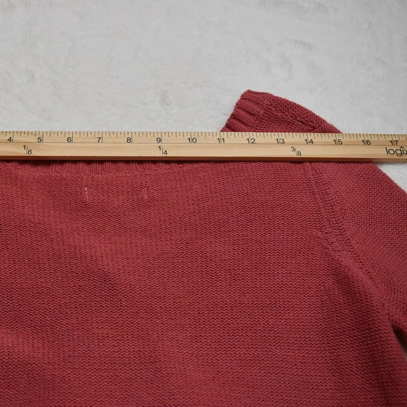 American Eagle Button Front Knit Cardigan Sz XS Cropped Pink Preppy Academia - Picture 14 of 15